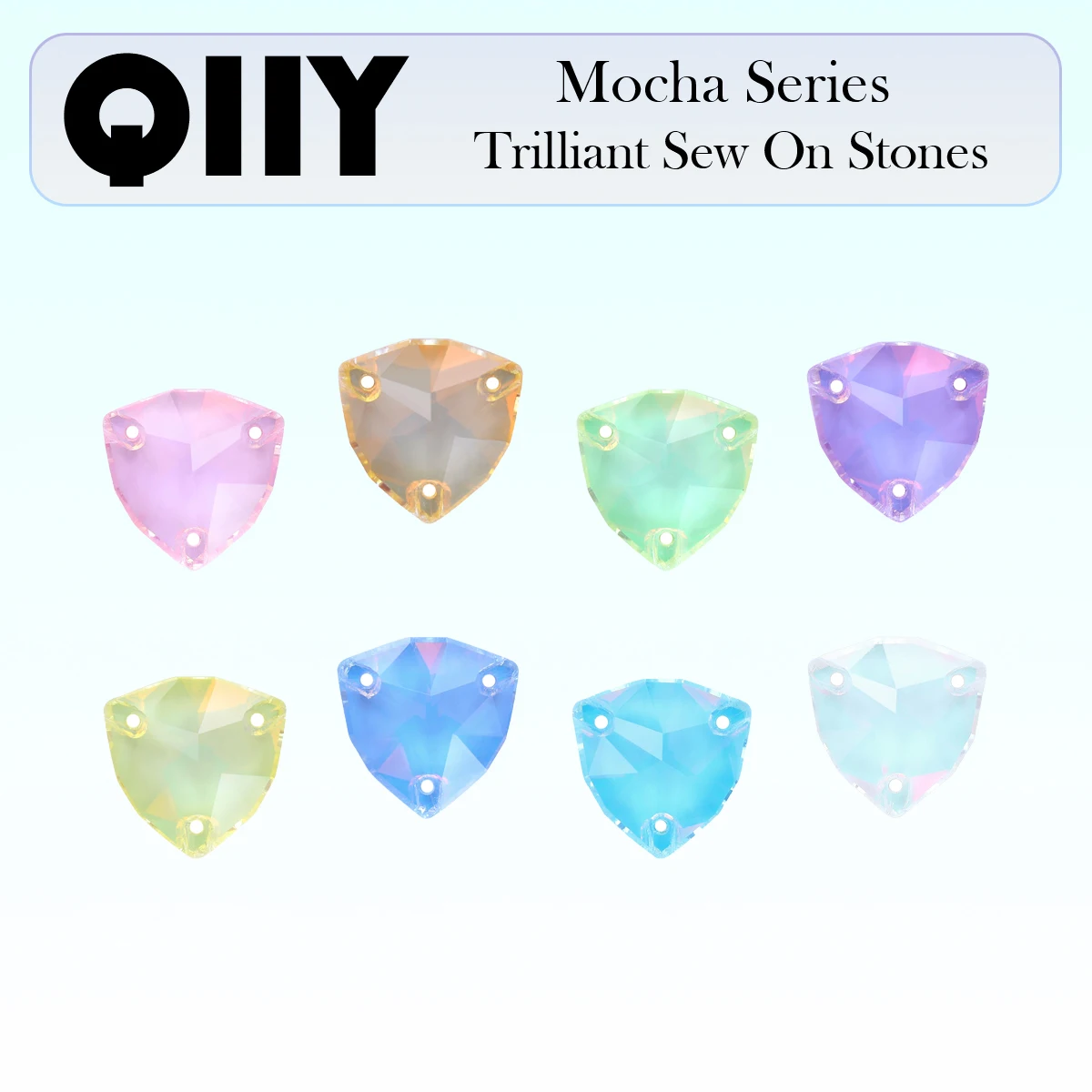 Trilliant Crystal Sew-On Stones Mocha Series Flatbase Rhinestones With Holes for DIY Needlework Clothes Decorations