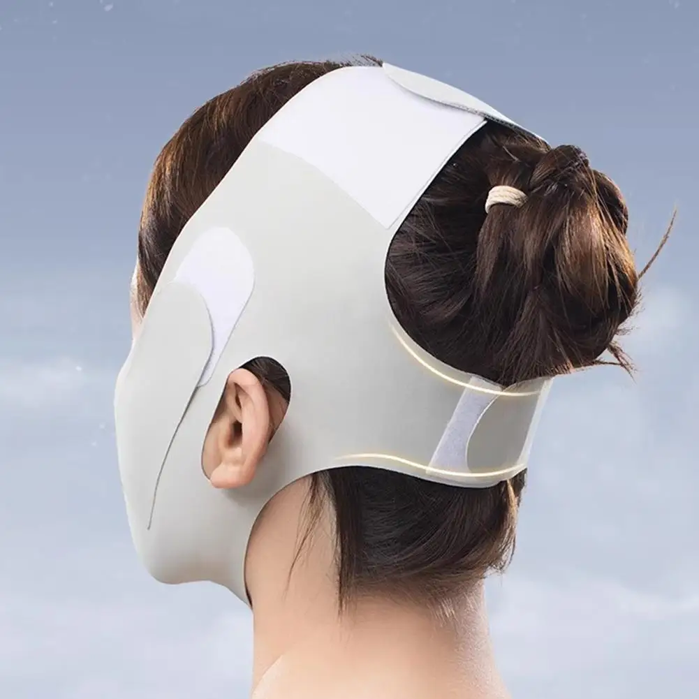 ضمادة رفع الوجه من بيوتي، حزام تنحيف الوجه على شكل حرف V، مخفض الذقن المزدوج، حزام العناية بالبشرة قابل للتعديل وقابل لإعادة الاستخدام #4