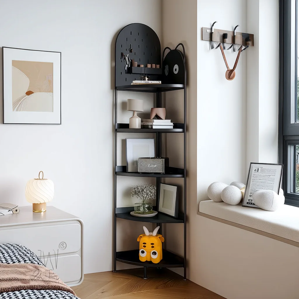 Кремовый ветер, напольные полки, домашняя спальня, креативные полки для гостиной