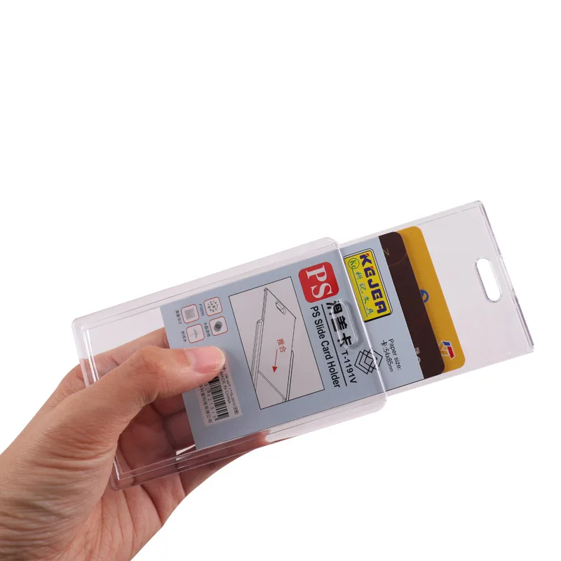 Transparent Transparent ID Pass Card Holder Working Permit Case Badge Holder Access Pass Card Cover Sleeve Tag Protective Case