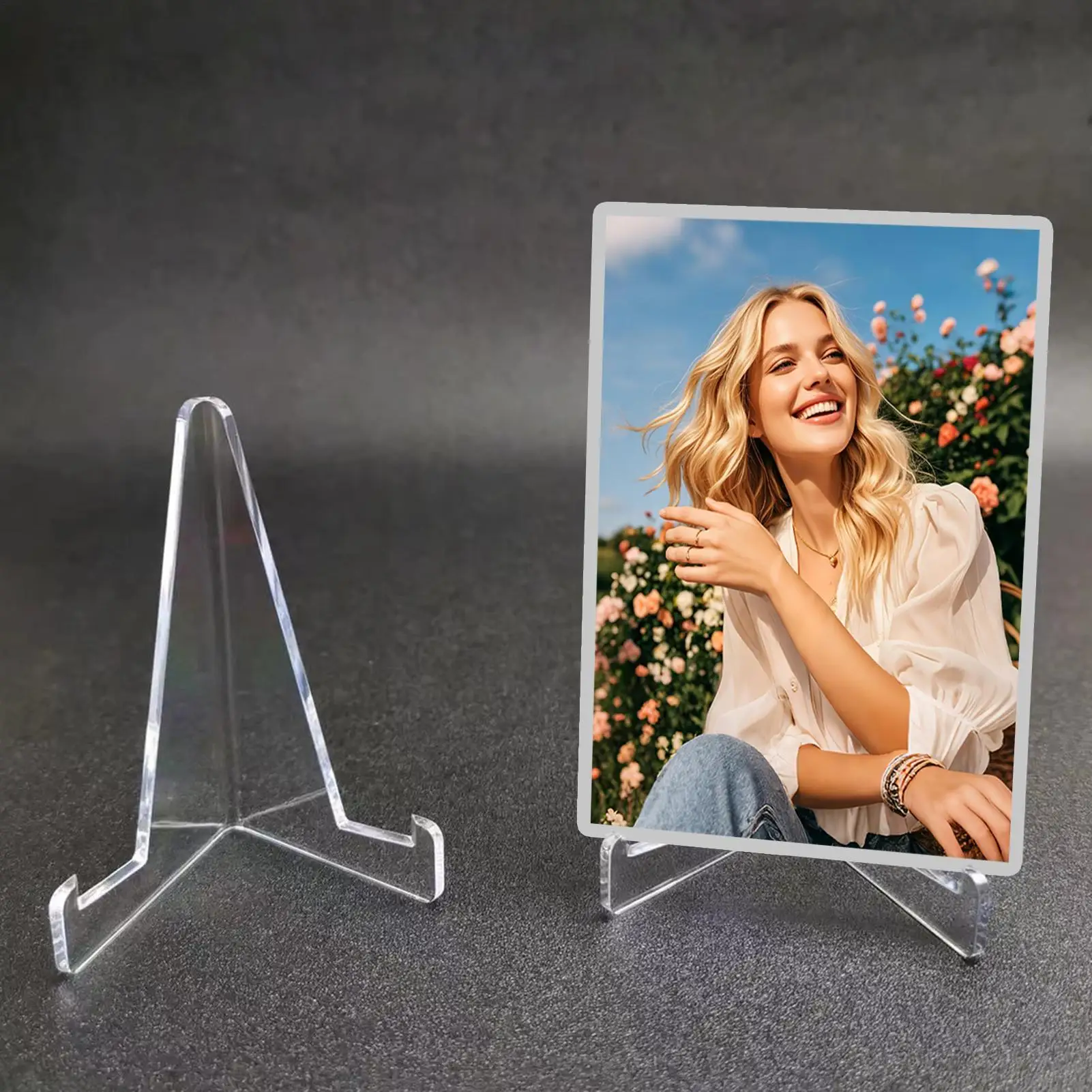 Collectible Card Display Stand | Tabletop Storage Stable Inclined Organizer for Desktop Shelf Living Room Dorm Collections