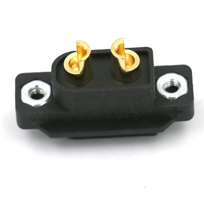 30PCSAmass XT60EW-M Black Panel Mount Connector XT60E Male Plug For RC Drone Aircraft FPV Racing Mountable XT60E Plug RC Parts &