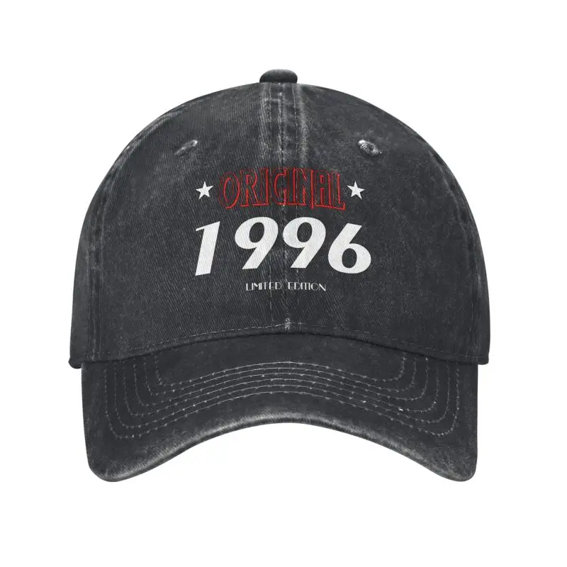 Benutzerdefinierte Baseballkappe aus Baumwolle mit Aufschrift „Born To 1996“, für den Außenbereich, für Herren und Damen, verstellbar, Geschenk zum 30. Geburtstag, Papa-Mütze, Herbst