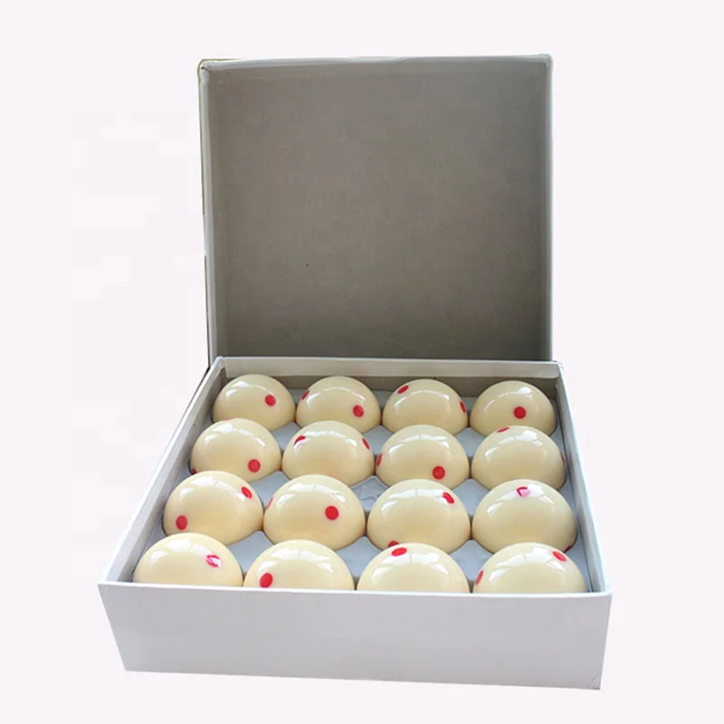 

For 57.2mm Pool Table Game Six Red Dots Billiards Ball,Training Cue Ball Spot Billiard White Ball Set For Billiard Table