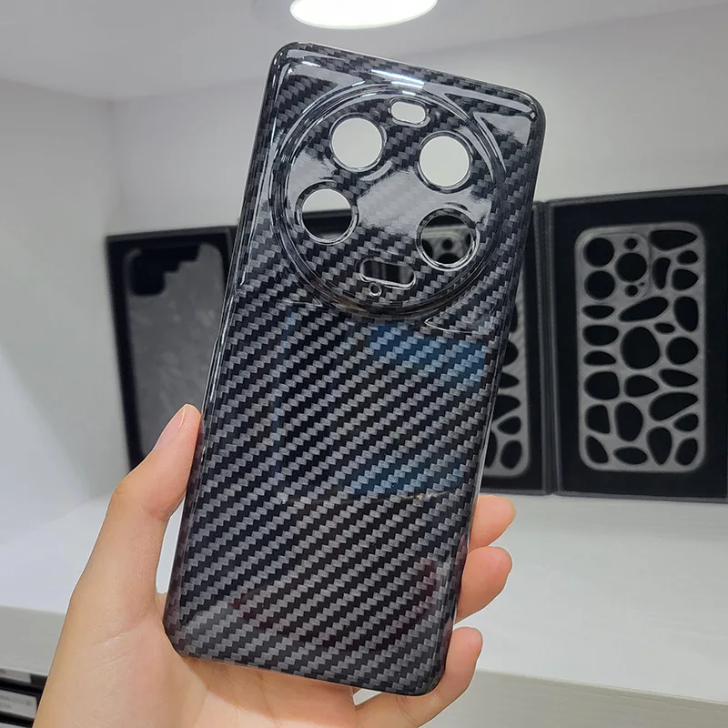 

100% глянцевый черный чехол из настоящего углеродного волокна для Xiaomi 13 Ultra Aramid, легкий ультратонкий защитный чехол для 13 Ultra.