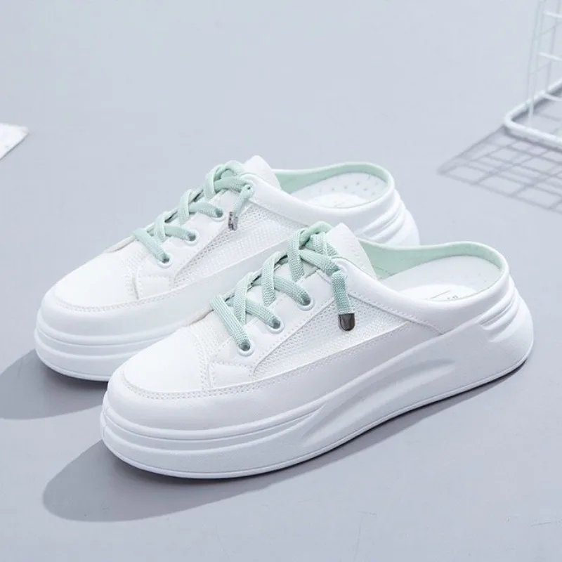 Comemore White Tennis Fashion Comfortable Women\'s Sports Shoes Platform Autumn Trends 2023 Flat Summer Woman Sneakers Slippers