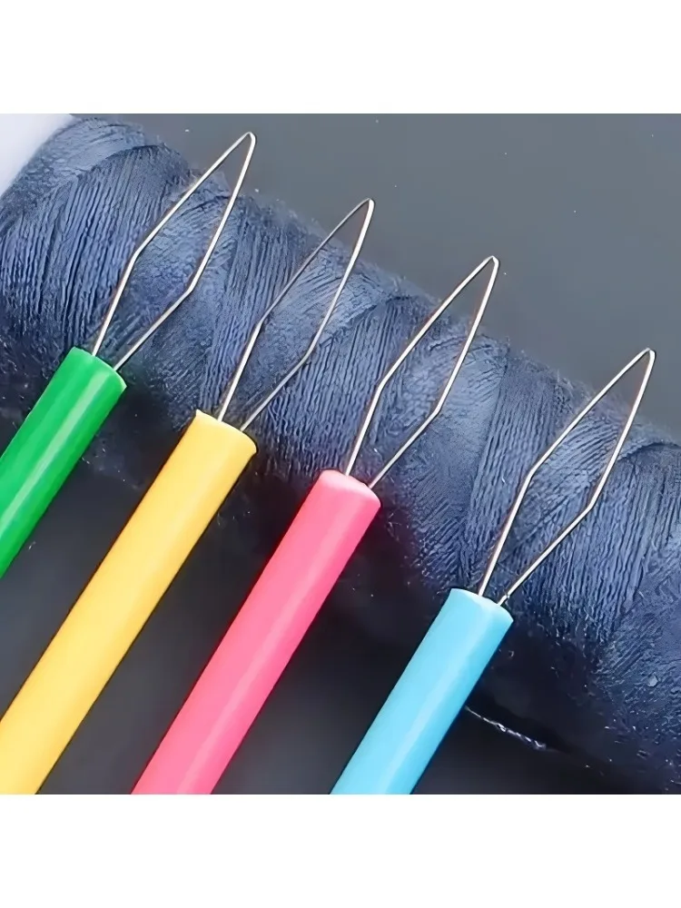

20 Pcs Color-Coded Cylindrical Needle Threaders, Easy Threading Tools for Elderly, Random Color Sewing Threaders for DIY & Household Use