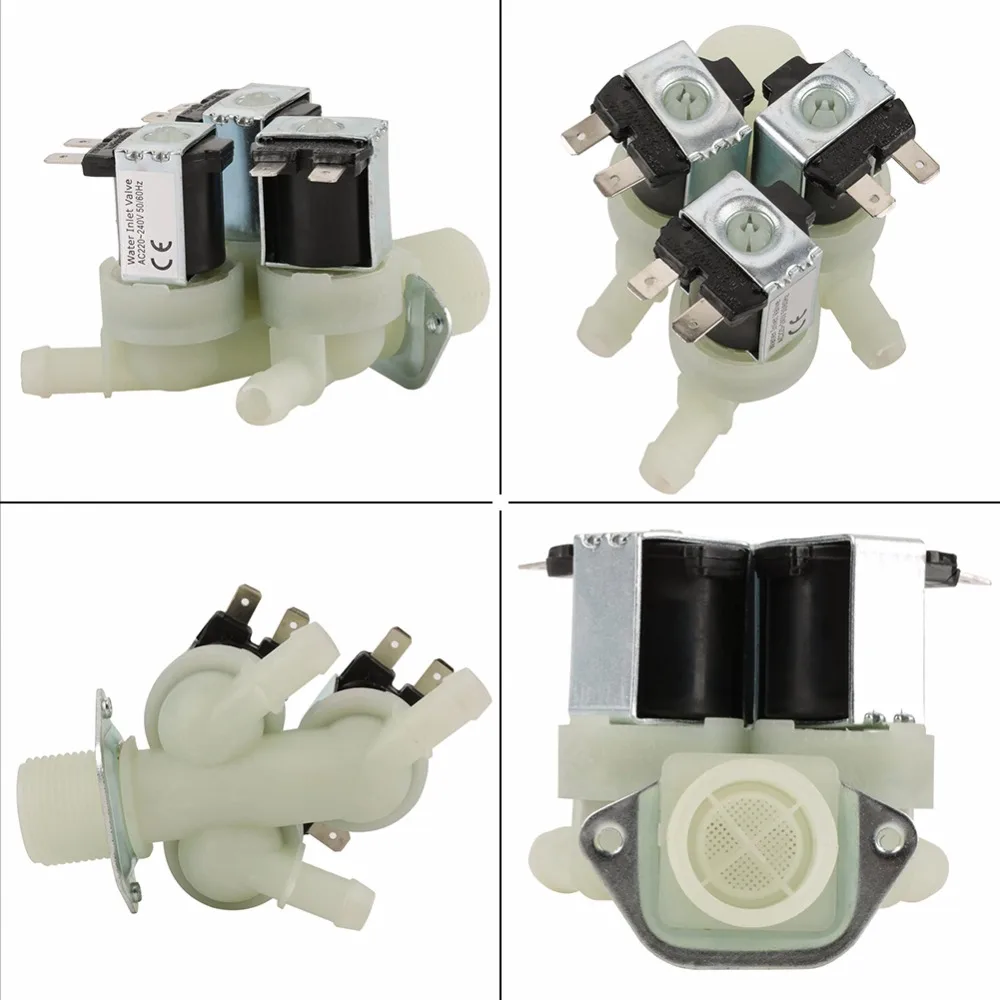Detalle 3 de Electroválvula AC 220V G3/4Inch Solenoid Valve 1 In 3 Out Electromagnetic Check Valve Normally Closed Electrical Water Inlet Solenoid Swicth Agua y vapor