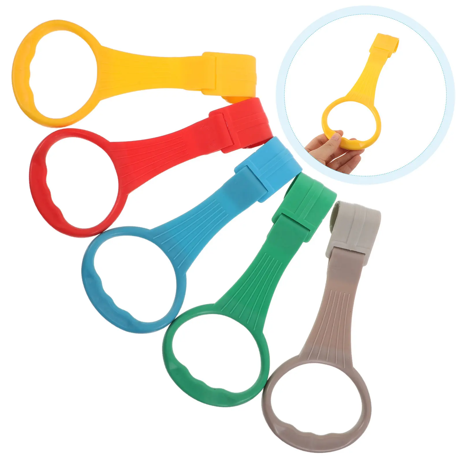 

5Pcs Baby Walking Pull Up Rings Infant Toddler Stand Up Rings Crib Playpen Handle Grip Training Tool Baby Walking Helper
