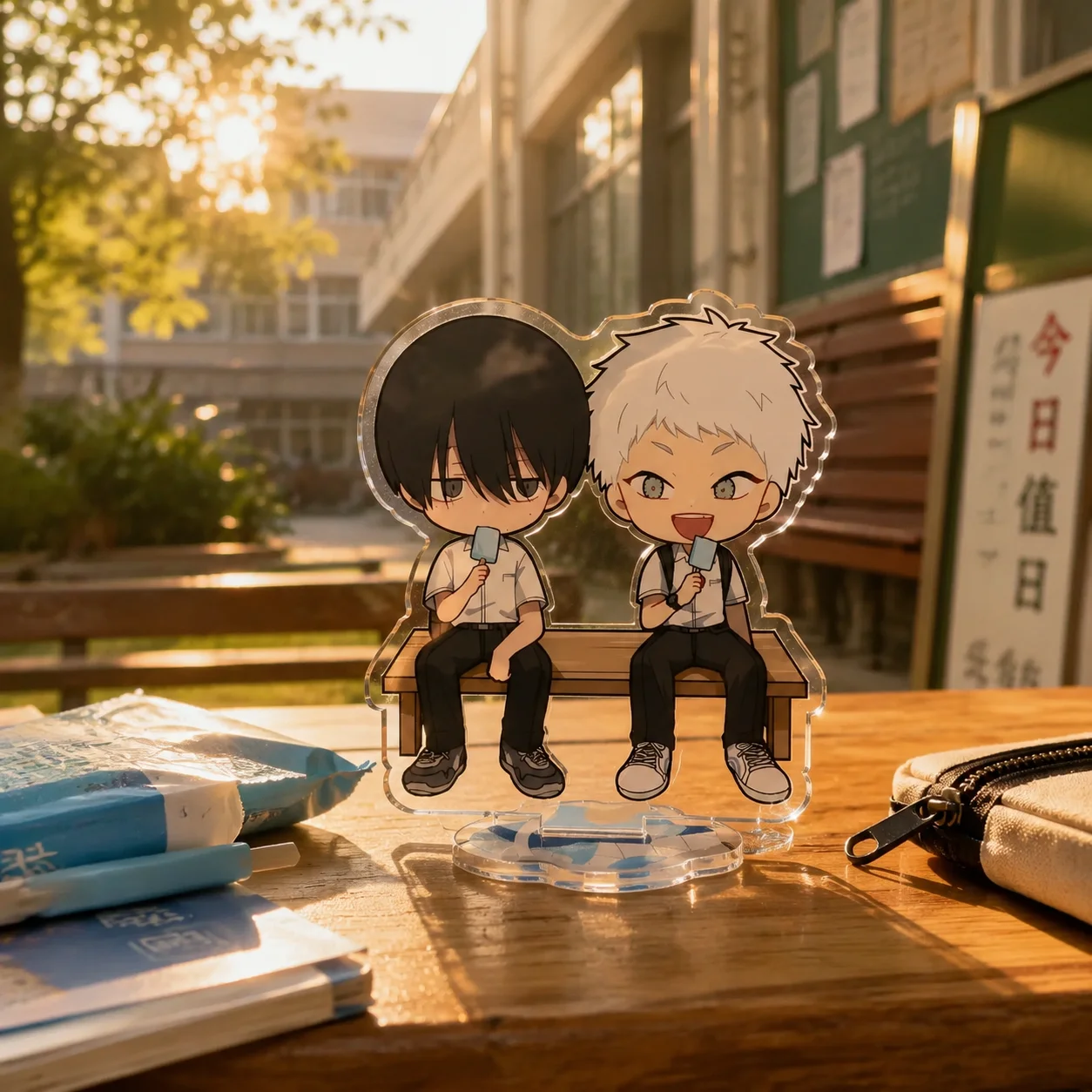Chibi The Summer Hikaru Died Acrylic Stand Yoshiki Hikaru Anime Desktop Decor Cos Fan Collectible Souvenir keychain