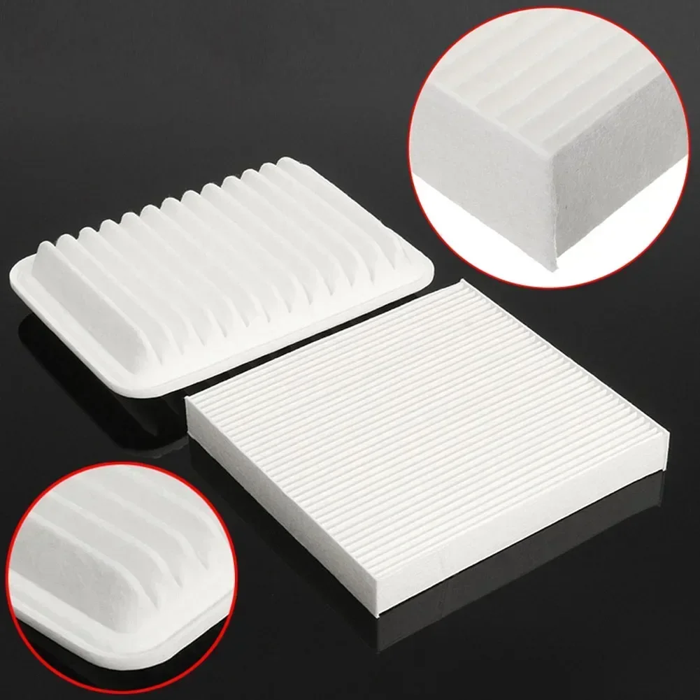 2Pcs/Set Car Air Conditioning Filter Auto Engine Cabin Air Filter Kit For Toyota-For Corolla-2009 2018 Part Numbers 17801 21050