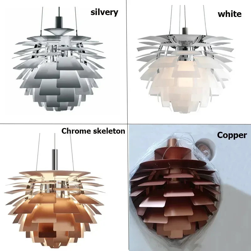 Imagem -04 - Modern Led Pinecone Pendant Lights Louis Design Chandelier Decoração da Sala de Estar Lâmpadas Suspensas de Alumínio para Casa Alcachofra