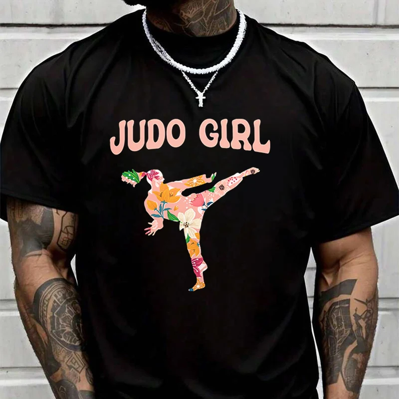 Judo Judoka Judoist Girl Creative Print T Shirt Summer Short-sleeved Casual Tee Men Women Streetwear Loose T-shirt