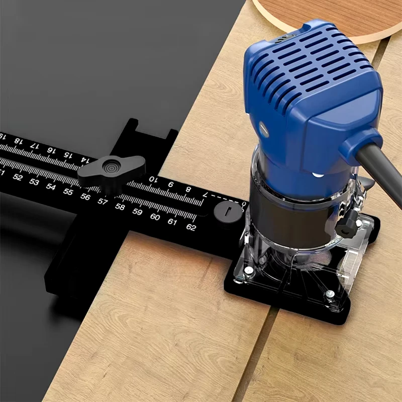 1pc 4 in 1 Router Milling Groove Bracket-Cabinet Hardware Jig, Router Circle Cutting Jig, Punch-Router Milling Groove Bracket