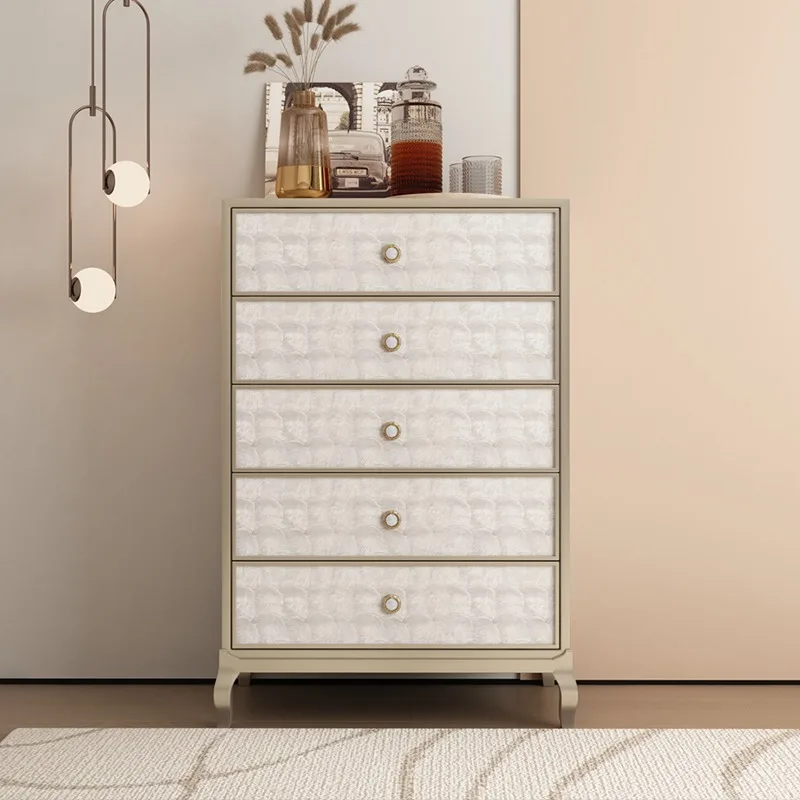 Solid wood seven-chest cabinet, bedroom TV cabinet, living room storage drawer, shell storage cabinet