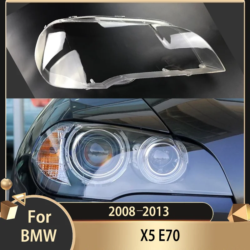 

For BMW X5 E70 2008~2013 Front Headlight Shell Lamp Shade Transparent Headlamp Cover Plexiglas Replace Original Lamp Shell Masks