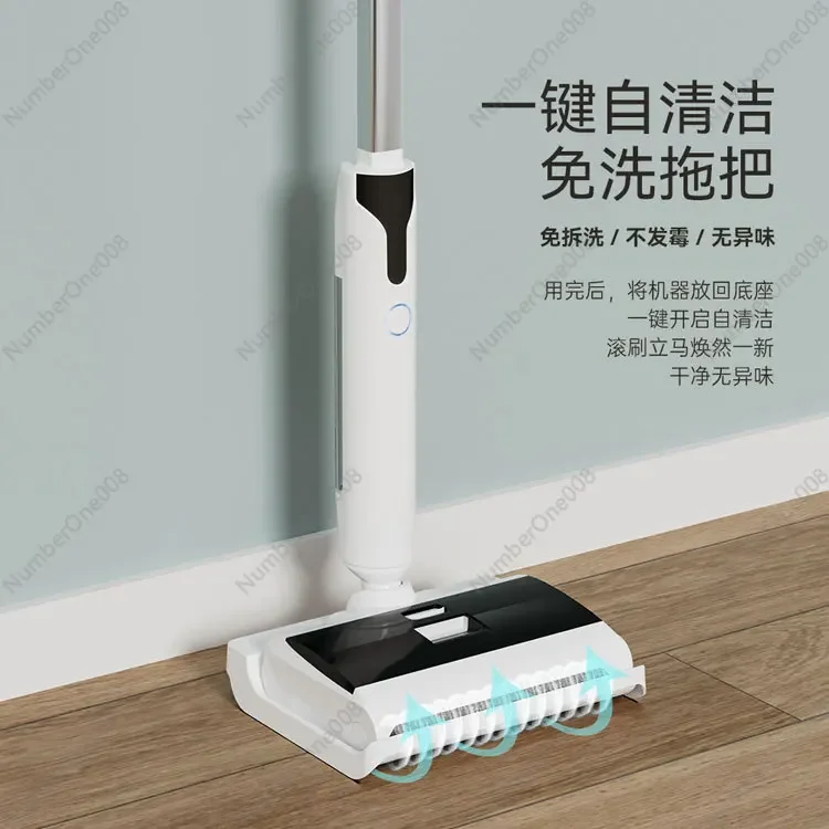 Wireless Smart Floor Cleaning Machine - Handheld Wash-Mop-Suck Combo, Auto-Self-Cleaning for Home