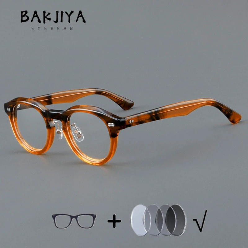 

High-quality Acetate Retro Oval Frame Prescription Glasses Men and Women Photochromic Glasses Myopia Hyperopia Eyeglasses Frame