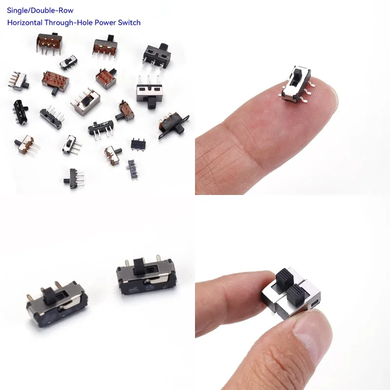 5PCS Mini SPDT Slide Toggle Switch Assorted Sizes Electronic Components MSS-22D18 SS-12D00 SK-22D07 MSK-12C02 SS-12F44 MSK23D19