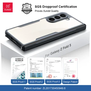 XUNDD FOCKPROOP Folding Samsung Galaxy Z Fold, Airball Shell, Glass, PC và TPU Protection, Digital chống ấn tượng, 3, 4, 5, 6, 6 12 Trường hợp bán kính bán hàng chính - №9