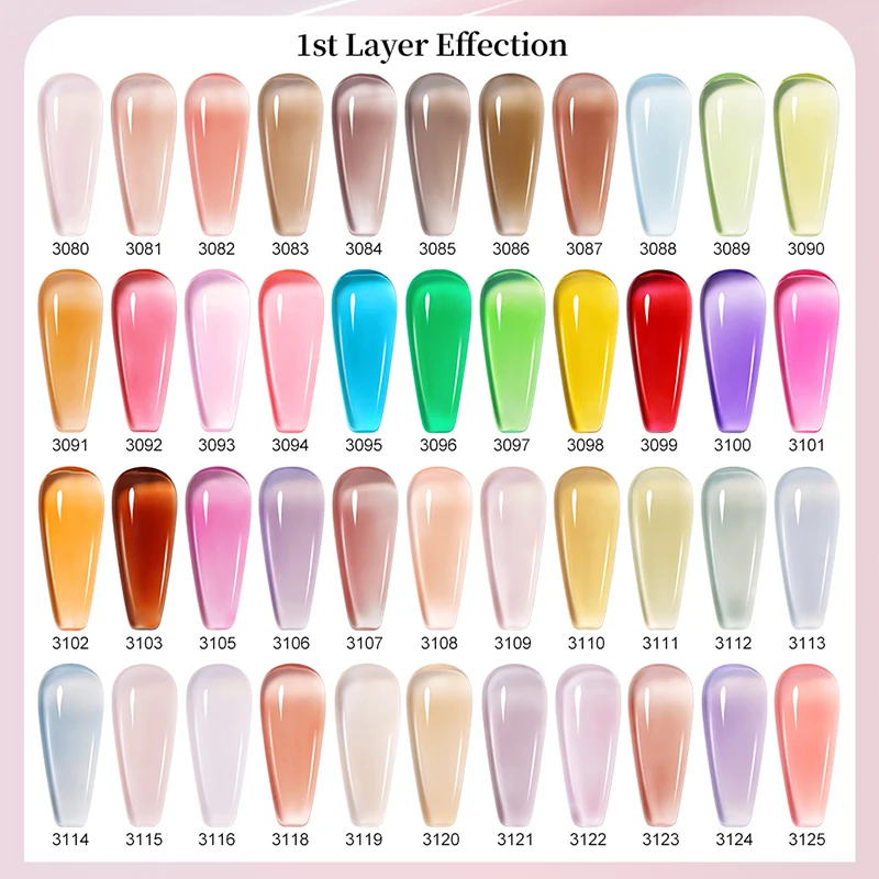 Arte Clavo Jelly Color Gel Polish 15ml Semi-transparent Pink Nude Clear Color DIY Nail Art Gel Varnish Soak Off UV LED Gel