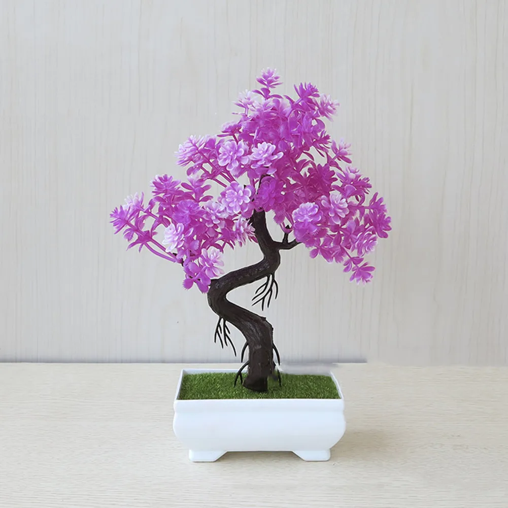Artificial Plants Bonsai Small Tree Pot Fake Plant Flowers Potted Ornaments For Home Room Table Decoration Hotel Garden Decor