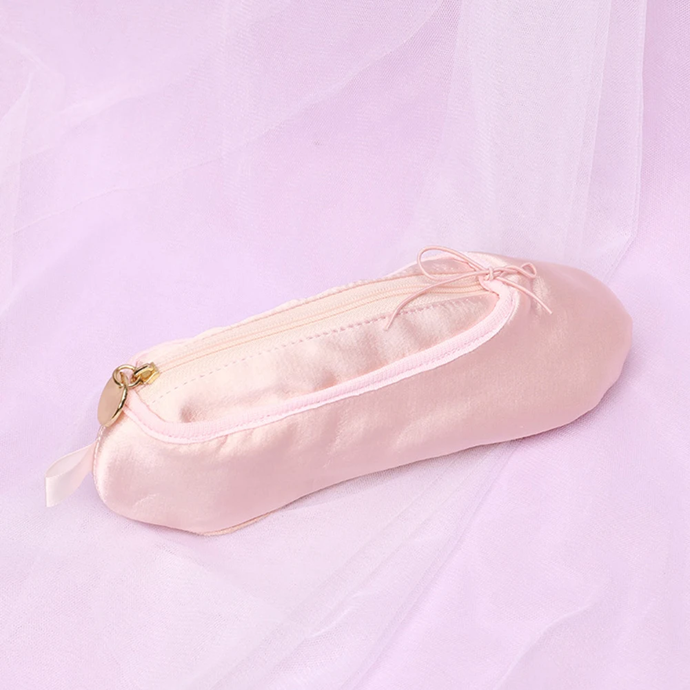 Ballet Shoe Personalized Makeup Bag Pink Cosmetic Organizer Bag Creative Portable Cosmetic Pouch for Lipstick Eyebrow Eyeliner