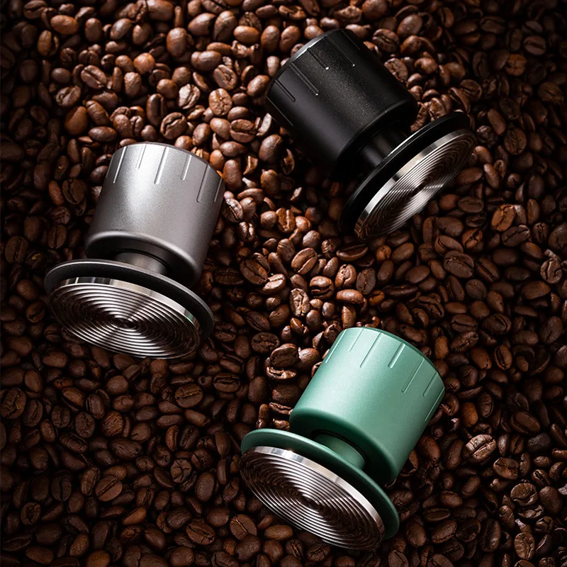 Mini Coffee Tamper Automatic Rebound Constant Pressure Espresso Distributor Double Spring Powder Hammer Barista Coffee Tool