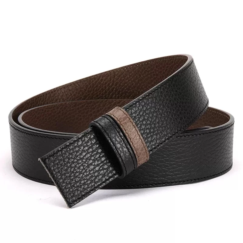 

Men's double-sided belt body without buckle 3.8cm new men's and women's belt high-quality cowhide without buckle, free of postag