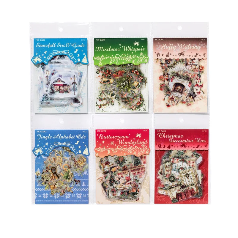 30 pçs/1 lote kawaii scrapbook adesivos contos de fadas de natal lixo diário planejador de ouro papelaria adesivo planejador decorativo