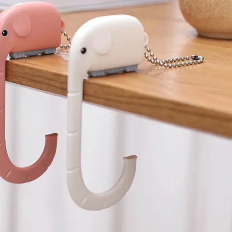 Portable Elephant Shape Folding Bag Hook Cute and Durable Desk Hanger for Purses Handbags and Backpacks Perfect for Home