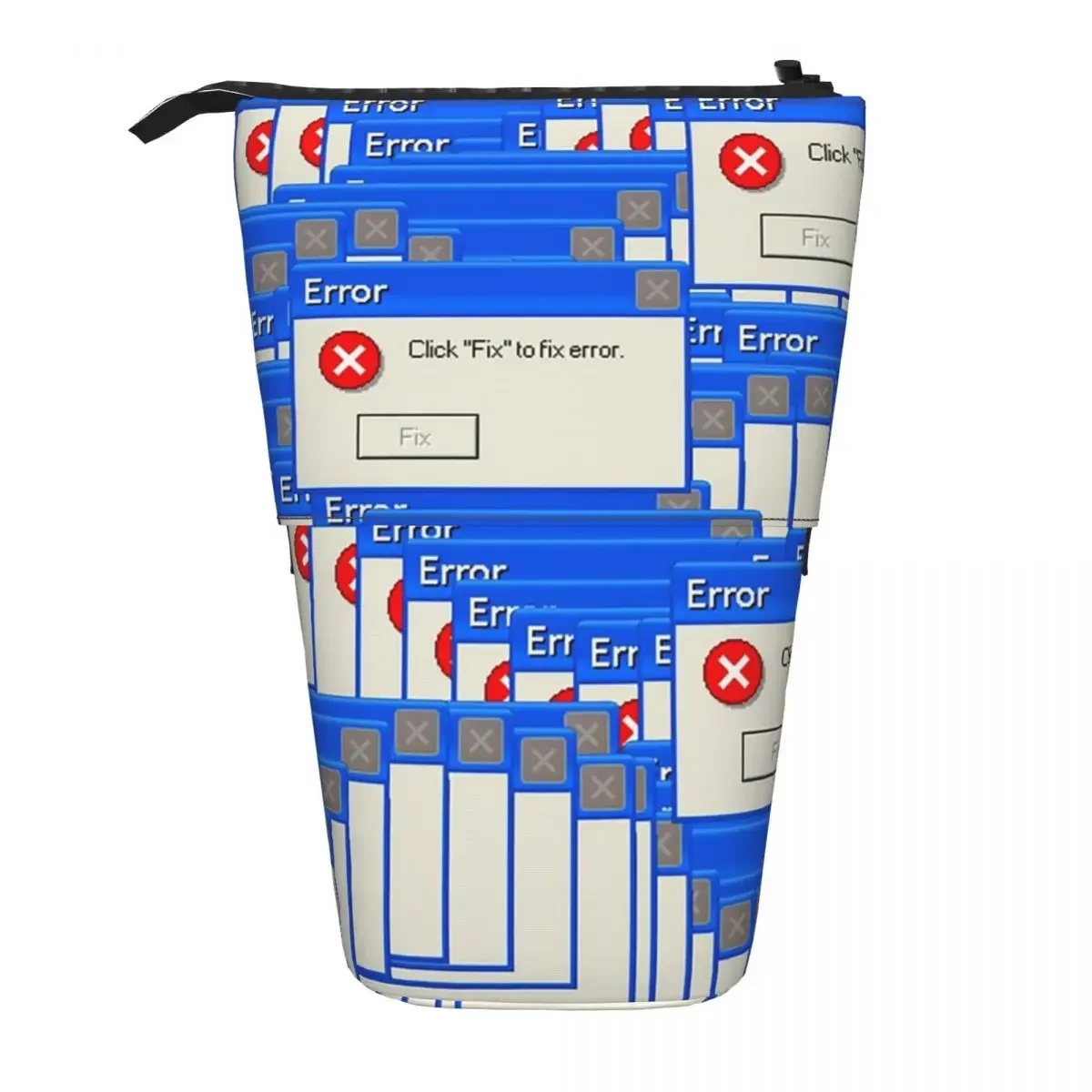 Windows Xp Error Tiled Reversible Pencil Case for Boys Girls School Pen Box Pencil Bag Stationery Supplies Pen Holder Bag