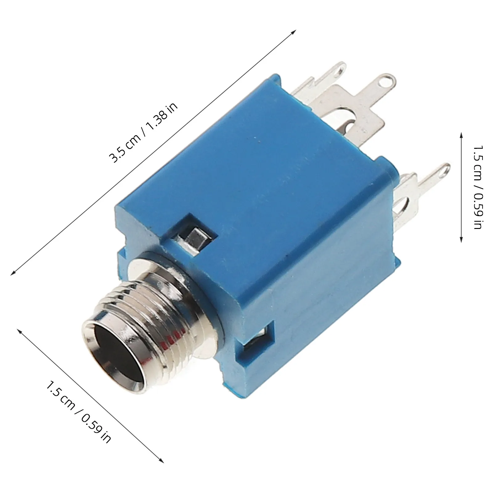 5Pcs 6.35mm Stereo Audio Jack Plug Metal Panel Socket 5 Solder Lugs Guitar Output Connector Pedal Amp Jack Guitar Connector Plug