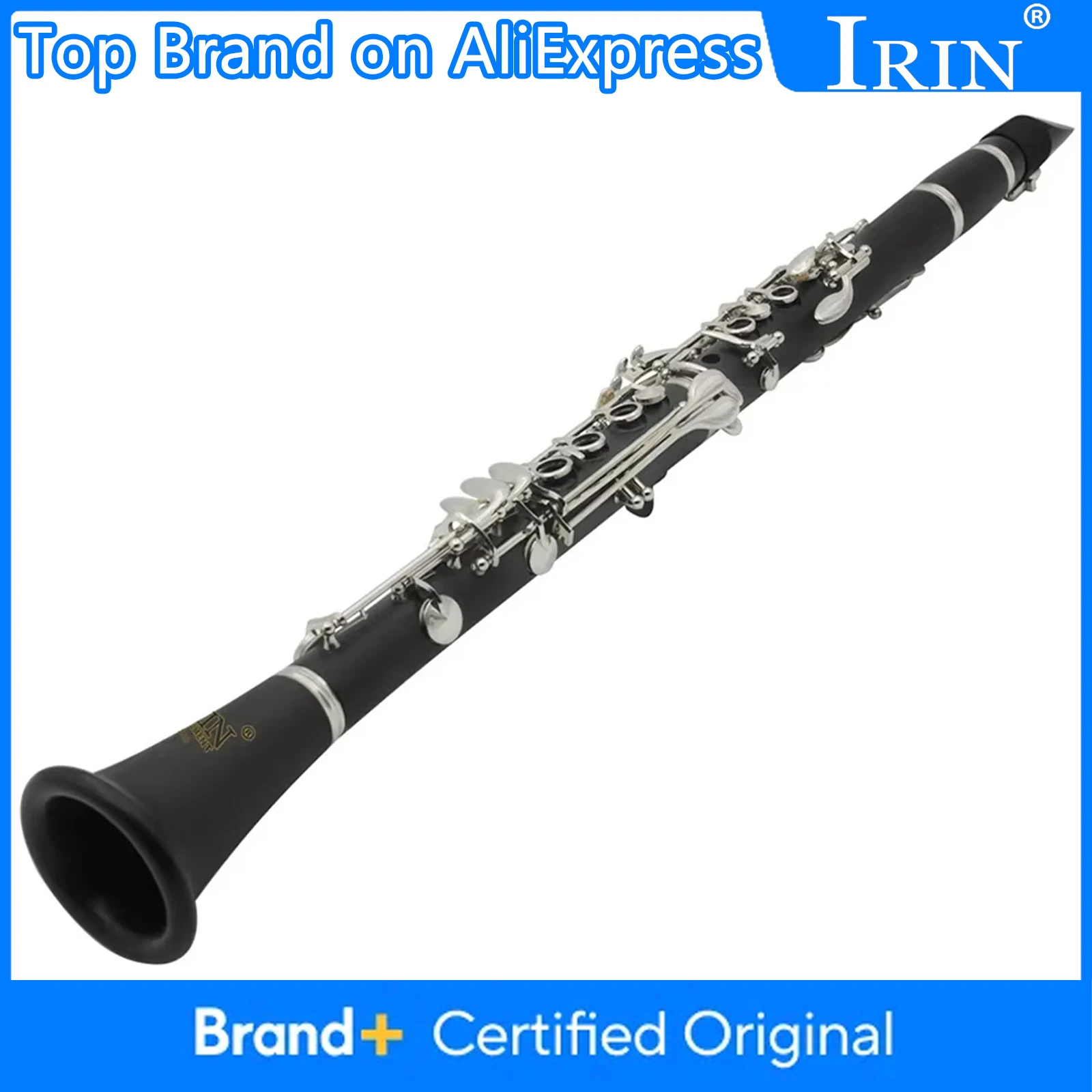 

IRIN 17-клавишный кларнет Bb B, плоская черная трубка, бакелитовый кларнет с ремешком, тканевый чехол, детали деревянных духовых музыкальных инструментов, аксессуары