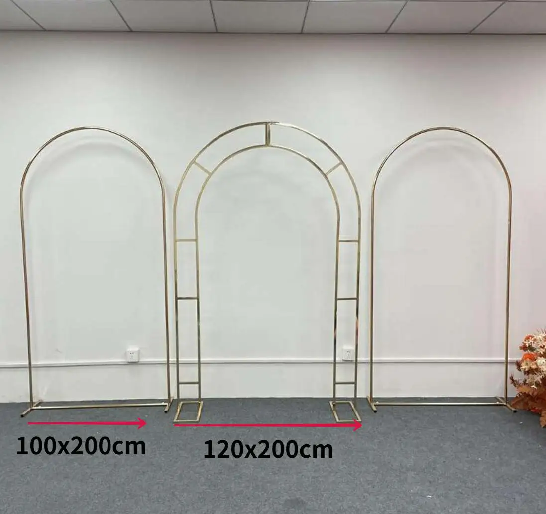 Outdoor Lawn Wedding Props Welcome Backdrops Frame Flower Fabric Arch Birthday Party Home Partition Decoration Background 3PCS