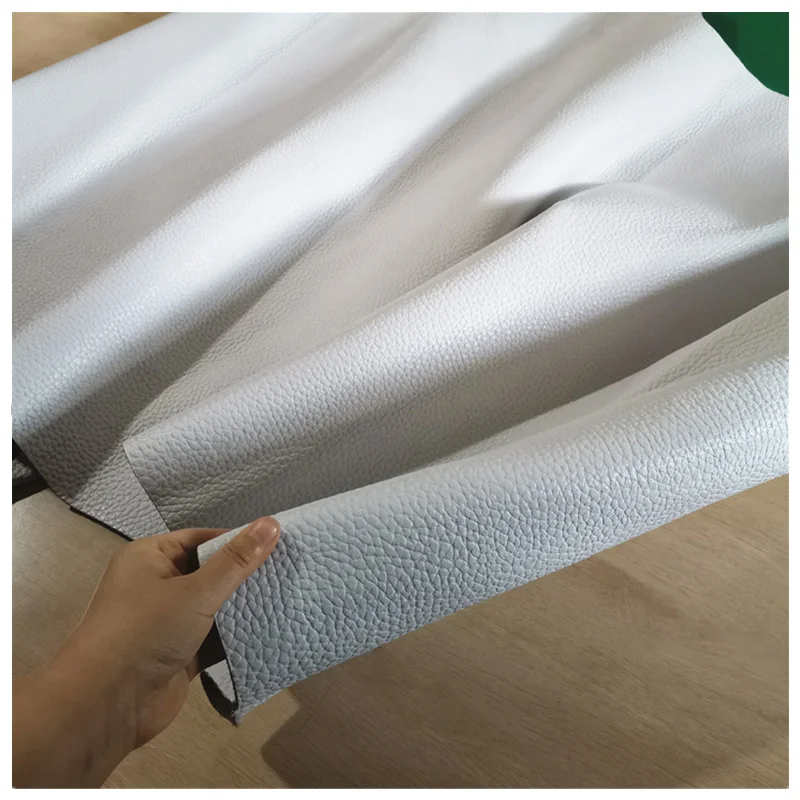 2.0mm, White Elephant Pattern Leather Fabric for Handmade Mat Sofa Seat, Thick Cushion Bag First Layer Cowhide