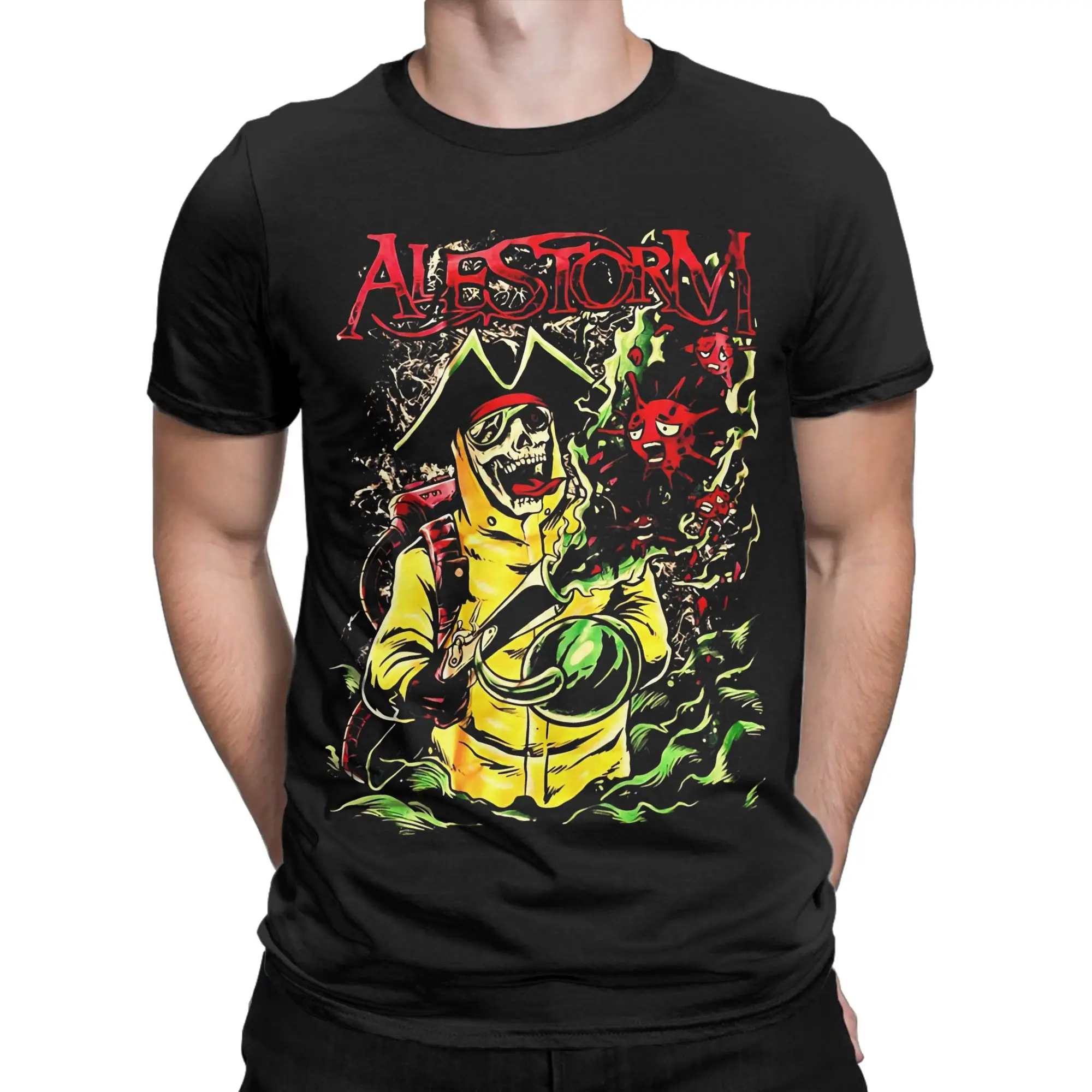 Classic Funny 100% Cotton T-Shirt Alestorm Tees Tops For Men