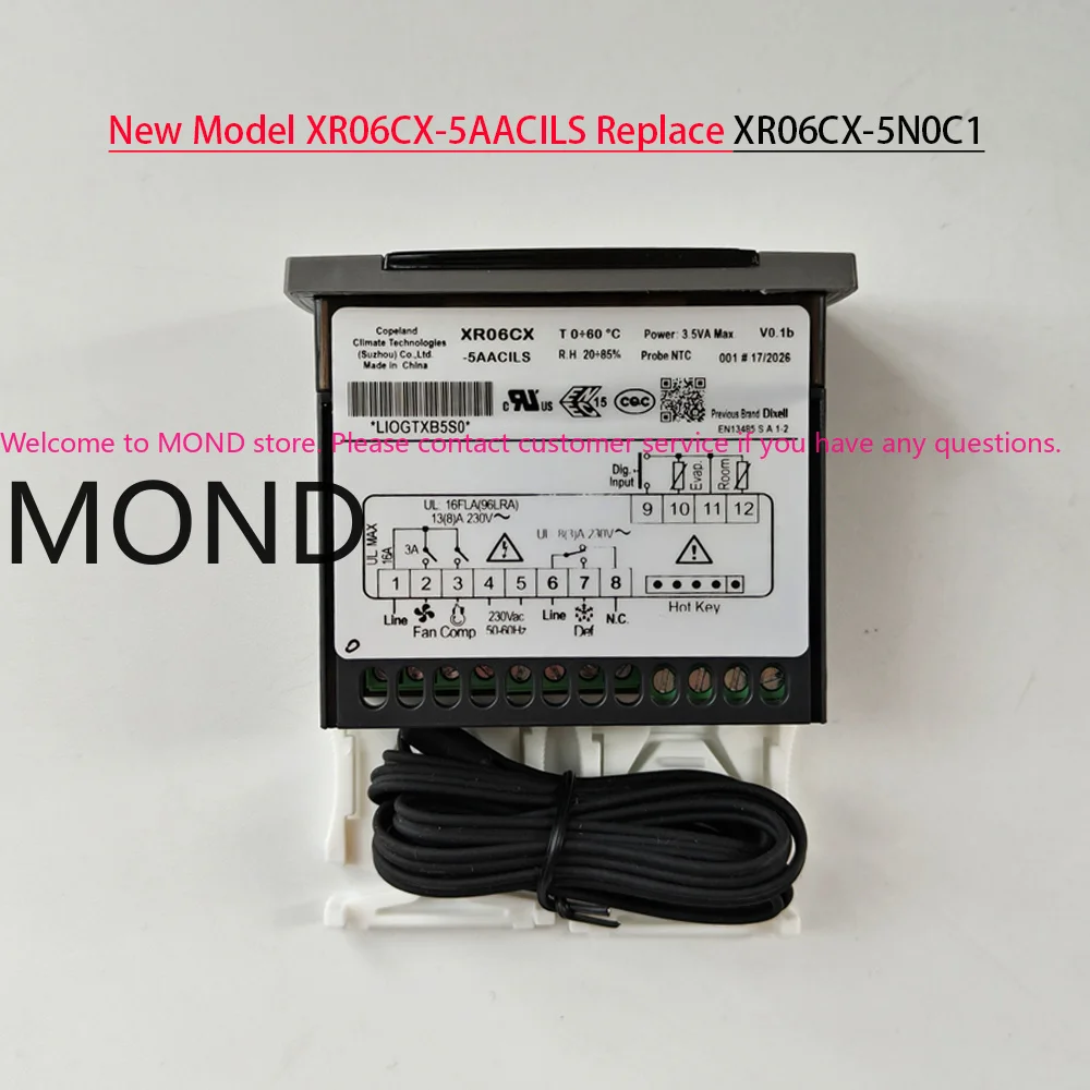 New Original COPELAND  XR06CX-5N0C1 XR06CX-5AACILS Electronic Temperature Controller with Sensor for Cold Storage Refrigerator