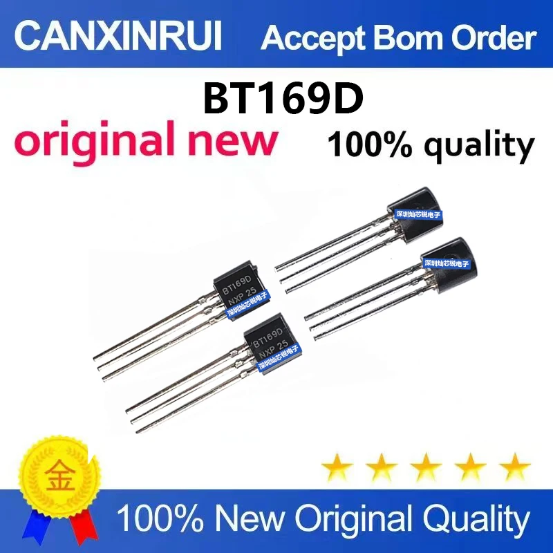 (5-100pieces)Brand New Original BT169D Unidirectional Thyristor 400V 0.8A Through-Hole TO-92