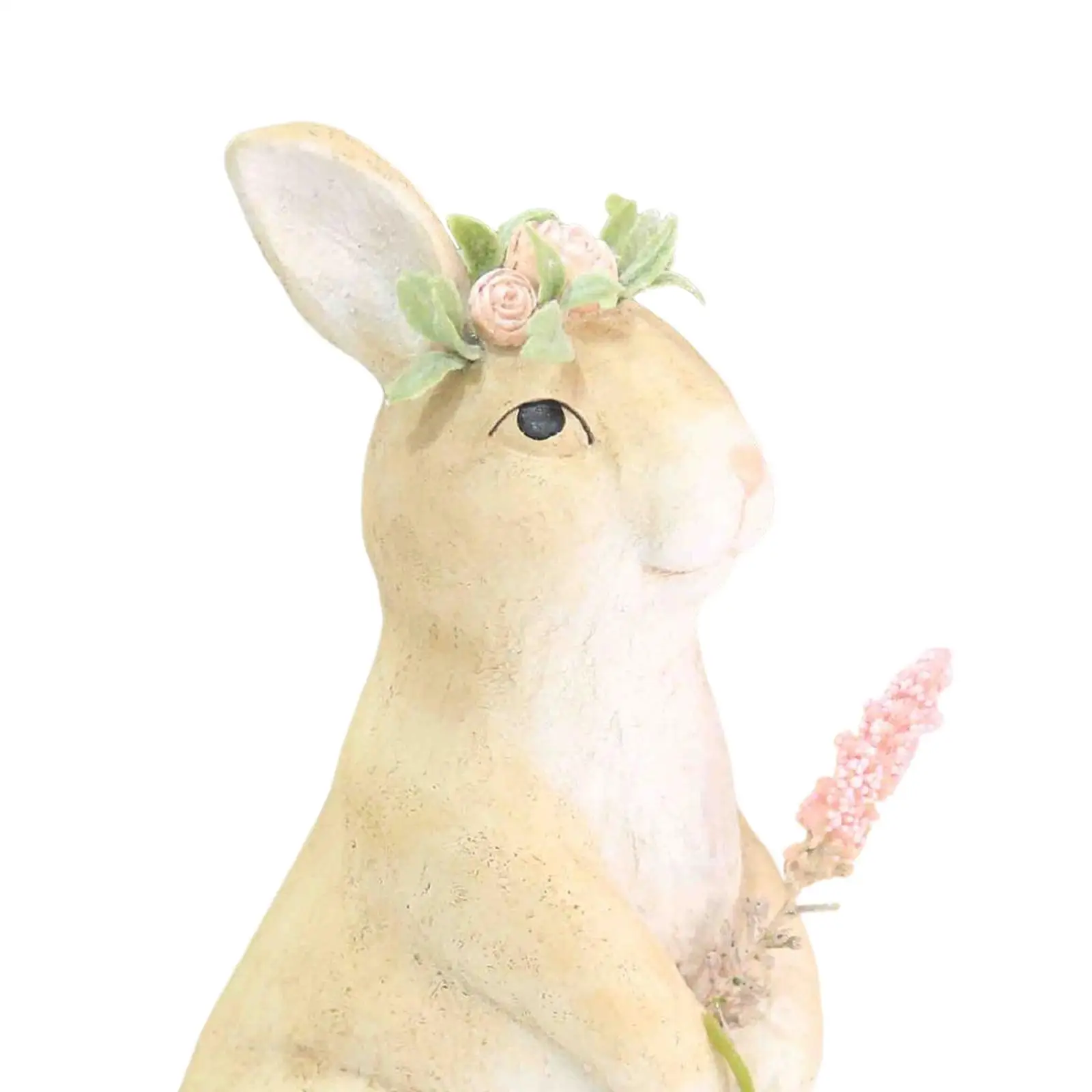 Bunny Resin Sculpture Yard Decoration Rabbit Garden Statues Figurines for Window Bookshelf