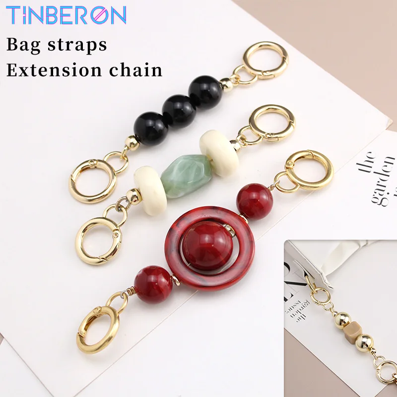 TINBERON Pearl Bag Chain Strap For Women\'s Bags Extender Hanging Chain Decorative Purse Straps Extend Chain Handbag Accessories