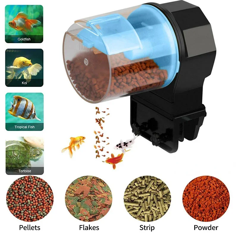 Intelligent Timing Automatic Feeder Automatic Fish Tank Feeder Aquarium Goldfish Feeder Large Capacity Goldfish Aquarium Feeder