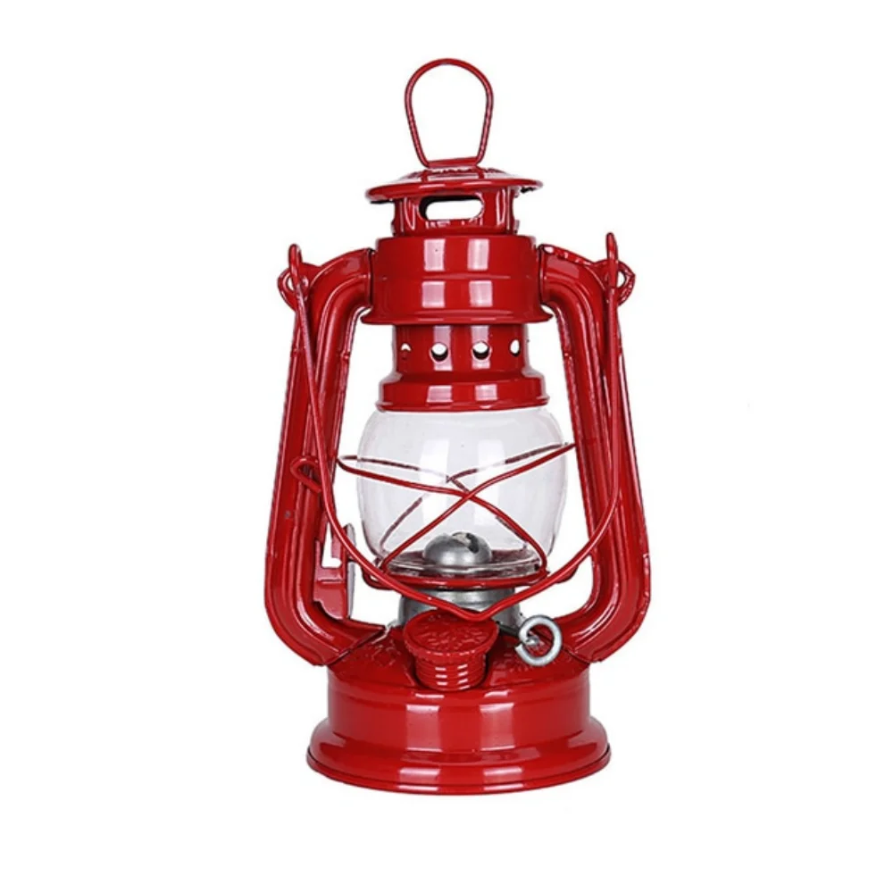 19cm Outdoor Camping Lights Retro Camping Kerosene Lamp Portable Lantern Bronze Colored Oil Lamp Vintage Photo Props