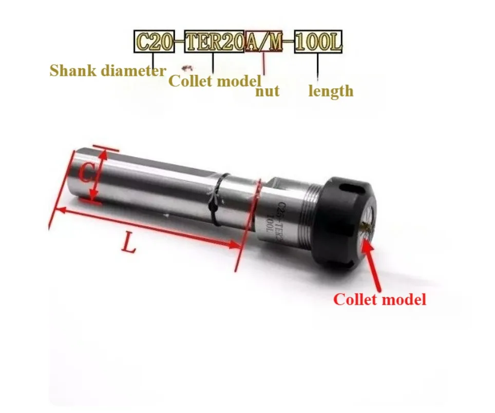 for CNC Machine Tapping C16 C20 C25 TER20 TER16 A TER16M TER20M TER25UM Straight Shank Flexible Floating Tapping Chuck