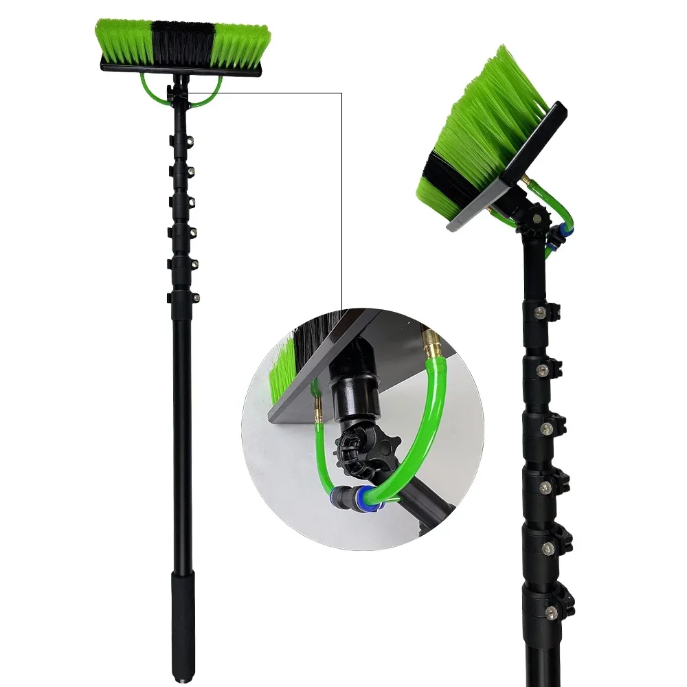 

6/8/10m Water Fed Telescopic Pole Window Cleaning Pole With Brush Solar Panel Cleaning Brush