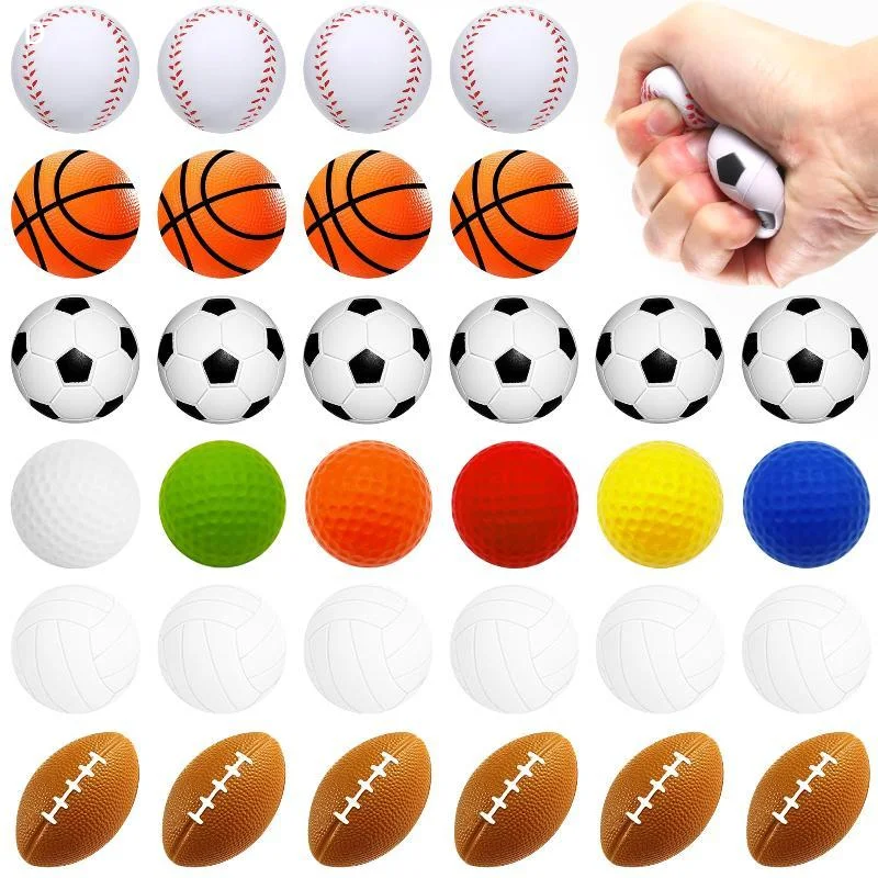 5PCS Balls Football Basketball Rugby Elastic Inflation Mini Balls Colorful Sports Outdoor Games Supplies Party Souvenirs