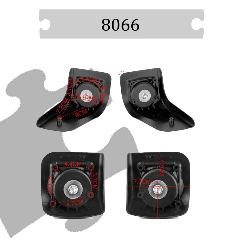 For DANNYBEAR -8066 Premium Luggage Wheel Kit 2PCS/4PCS Piece Set Silent Rolling Mounting Tool For Luggage Accessories