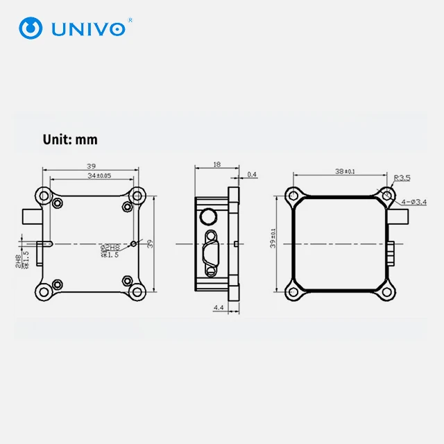 UNIVO UBTM305Y Single Antenna Micro Inertial Measurement System Antenna Stabilization Platform for Automatic Farming OEM