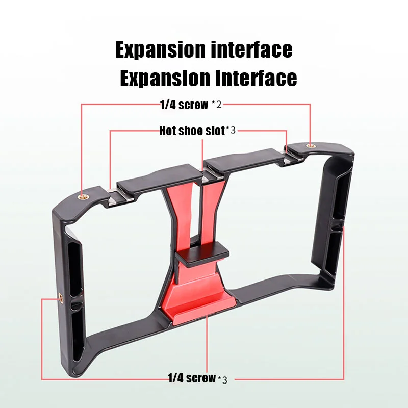 Supporto per supporto per stabilizzatore per gabbia per videocamera Telaio portatile per pellicola Rig Vlog Phone