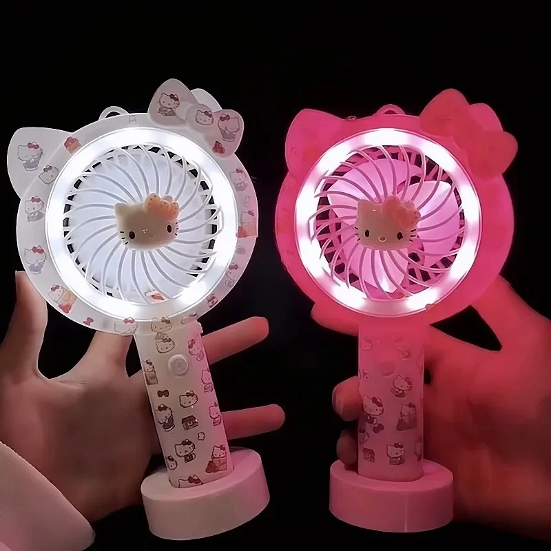 

Kawaii Cute Cat Small Fan with Light - Anime Style USB Charging Handheld Fan - Portable Travel Fan for Girls & Kids - Ideal Gift
